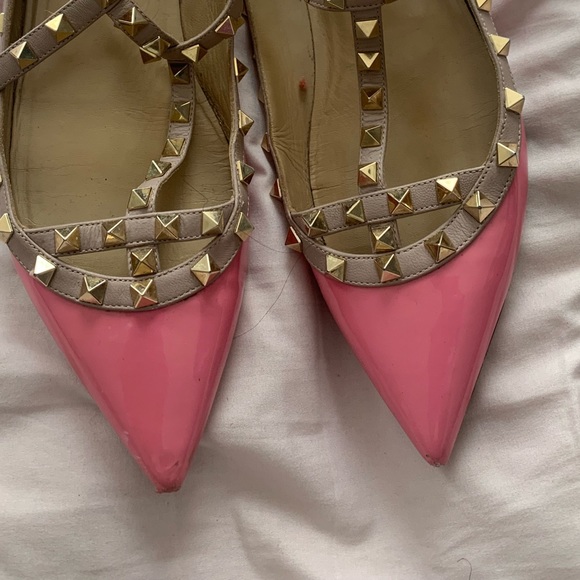 Pink Valentino Rockstud flats - Picture 4 of 4